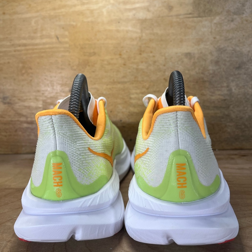 Hoka One One Mach 6 LIGHTWEIGHT Womens Sz 8 Running Shoes Sneakers White Lettuce - Picture 5 of 12